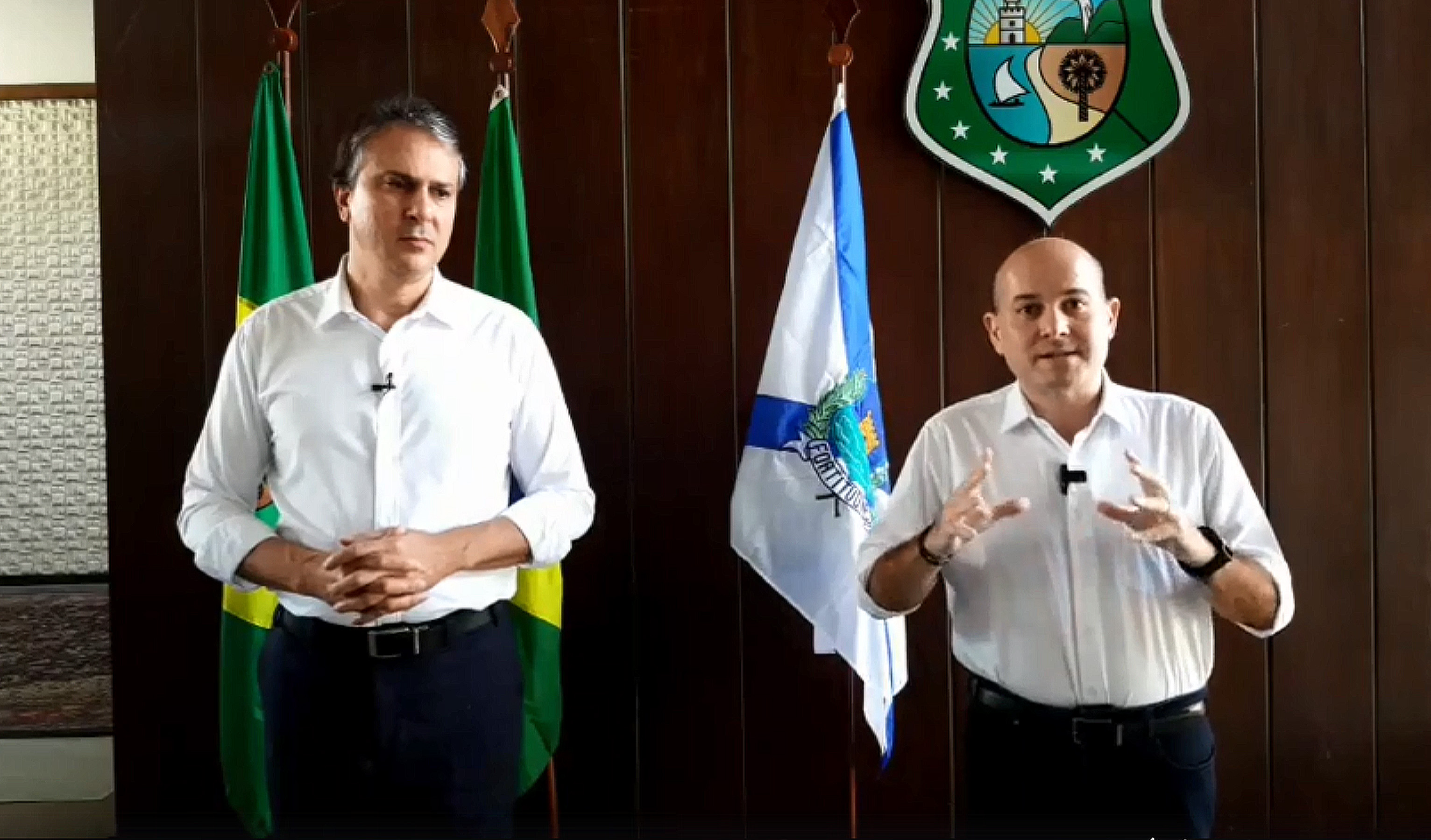 prefeito roberto cláudio e governador camilo santana